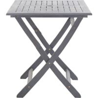 vidaXL Folding Garden Table 120x70x75 cm Solid Acacia Wood - Grey