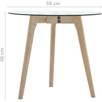vidaXL Side Table Set 2 pcs Tempered Glass - Transparent