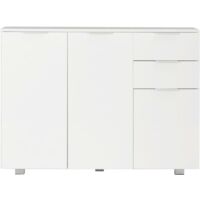 vidaXL Sideboard 107x35x76 cm High Gloss White - White