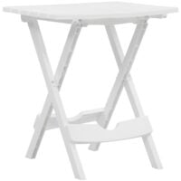 vidaXL Folding Garden Table 45.5x38.5x50 cm White - White