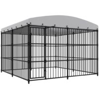 vidaXL Outdoor Dog Kennel with Roof 300x300x210 cm