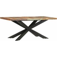 vidaXL Dining Table 180x90x76 cm Solid Reclaimed Wood - Brown