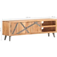 vidaXL TV Cabinet 120x30x40 cm Solid Acacia Wood - Brown