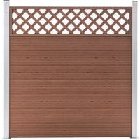 vidaXL Garden Fence WPC 180x185 cm Brown - Brown
