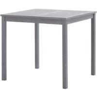vidaXL Garden Table Grey 80x80x74 cm Solid Acacia Wood - Grey