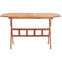 vidaXL Folding Garden Table 135x85x75 cm Solid Acacia Wood - Brown