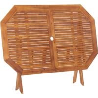 vidaXL Folding Garden Table 135x85x75 cm Solid Acacia Wood - Brown