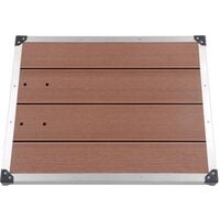 vidaXL Outdoor Shower Tray WPC Stainless Steel 80x62 cm Brown - Brown