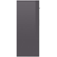 vidaXL Sideboard High Gloss Grey 110x30x75 cm Chipboard