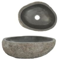 vidaXL Basin River Stone Oval 30-37 cm - Anthracite
