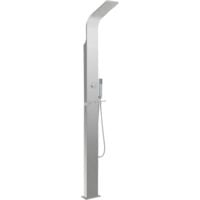 vidaXL Outdoor Shower Stainless Steel Curved - Silver
