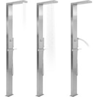vidaXL Outdoor Shower Stainless Steel Square - Silver