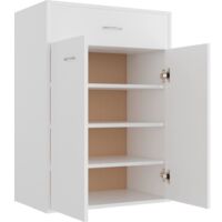 vidaXL Shoe Cabinet White 60x35x84 cm Chipboard - White