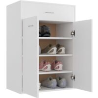 vidaXL Shoe Cabinet White 60x35x84 cm Chipboard - White