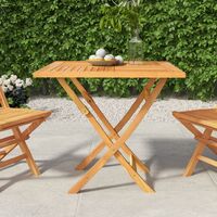 vidaXL Folding Garden Table 85x85x76 cm Solid Teak Wood - Brown