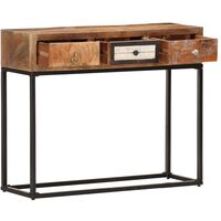vidaXL Console Table Gold 90x30x75 cm Solid Reclaimed Wood - Brown