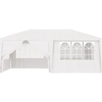 vidaXL Professional Party Tent with Side Walls 4x6 m White 90 g/m? - White