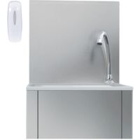vidaXL Hand Wash Sink with Faucet and Soap Dispenser Stainless Steel - Silver