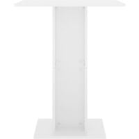 vidaXL Bistro Table High Gloss White 60x60x75 cm Chipboard - White