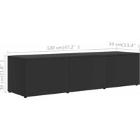 vidaXL TV Cabinet 120x34x30 cm Chipboard Grey - Grey