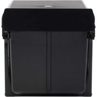 vidaXL Kitchen Cupboard Pull-out Recycled Dustbin Soft-Close 48 L - Black