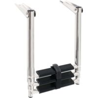 vidaXL Folding Boarding Ladder 3-step Stainless Steel
