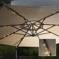 HI Solar Umbrella String Light LED 130 cm - White
