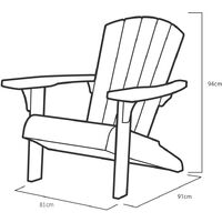 Keter Adirondack Chair Troy Graphite - Grey