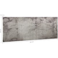 vidaXL Wall Mounted Magnetic Board Glass 60x20 cm - Grey