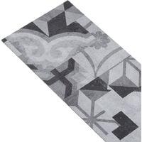 vidaXL PVC Flooring Planks 4.46 m² 3 mm Grey Pattern - Grey