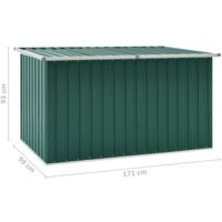 vidaXL Garden Storage Box Green 171x99x93 cm - Green