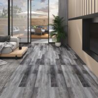 vidaXL PVC Flooring Planks 5.26 m² 2 mm Shiny Grey - Grey
