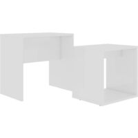 vidaXL Coffee Table Set White 48x30x45 cm Chipboard - White