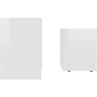vidaXL Coffee Table Set High Gloss White 48x30x45 cm Chipboard - White