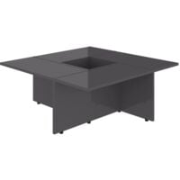 vidaXL Coffee Table 79.5x79.5x30 cm Chipboard High Gloss Grey - Grey
