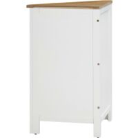 vidaXL Corner Cabinet 59x36x80 cm Solid Oak Wood - White
