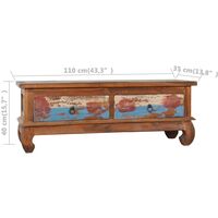 vidaXL TV Cabinet 110x35x40 cm Reclaimed Teak Wood