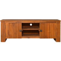 vidaXL TV Cabinet 110x30x40 cm Solid Teak Wood - Brown