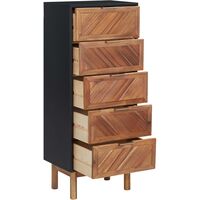 vidaXL Sideboard 45x32x115 cm Solid Acacia Wood and MDF - Brown
