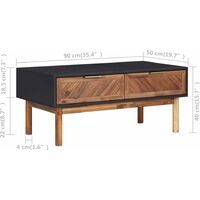 289908 vidaXL Coffee Table 90x50x40 cm Solid Acacia Wood and MDF - Brown