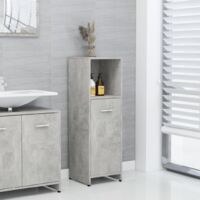 vidaXL Bathroom Cabinet Concrete Grey 30x30x95 cm Engineered Wood - Grey