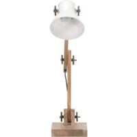 vidaXL Industrial Desk Lamp White Round 58x18x90 cm E27 - White