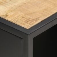 vidaXL TV Cabinet with Carved Door Rough Mango Wood 90x30x40 cm