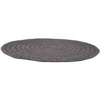 LABEL51 Carpet Knitted Cotton Round 150 cm Anthracite - Anthracite