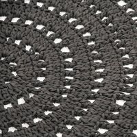 LABEL51 Carpet Knitted Cotton Round 150 cm Anthracite - Anthracite