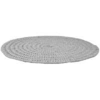 LABEL51 Carpet Knitted Cotton Round 150 cm Grey - Grey