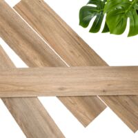 WallArt Wood Look Planks Natural Oak Latte Brown