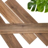 WallArt Wood Look Planks Natural Oak Saddle Brown