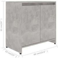vidaXL Bathroom Cabinet Concrete Grey 60x33x58 cm Chipboard - Grey