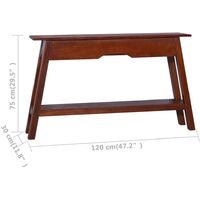 vidaXL Console Table 120x30x75 cm Solid Mahogany Classical Brown - Brown